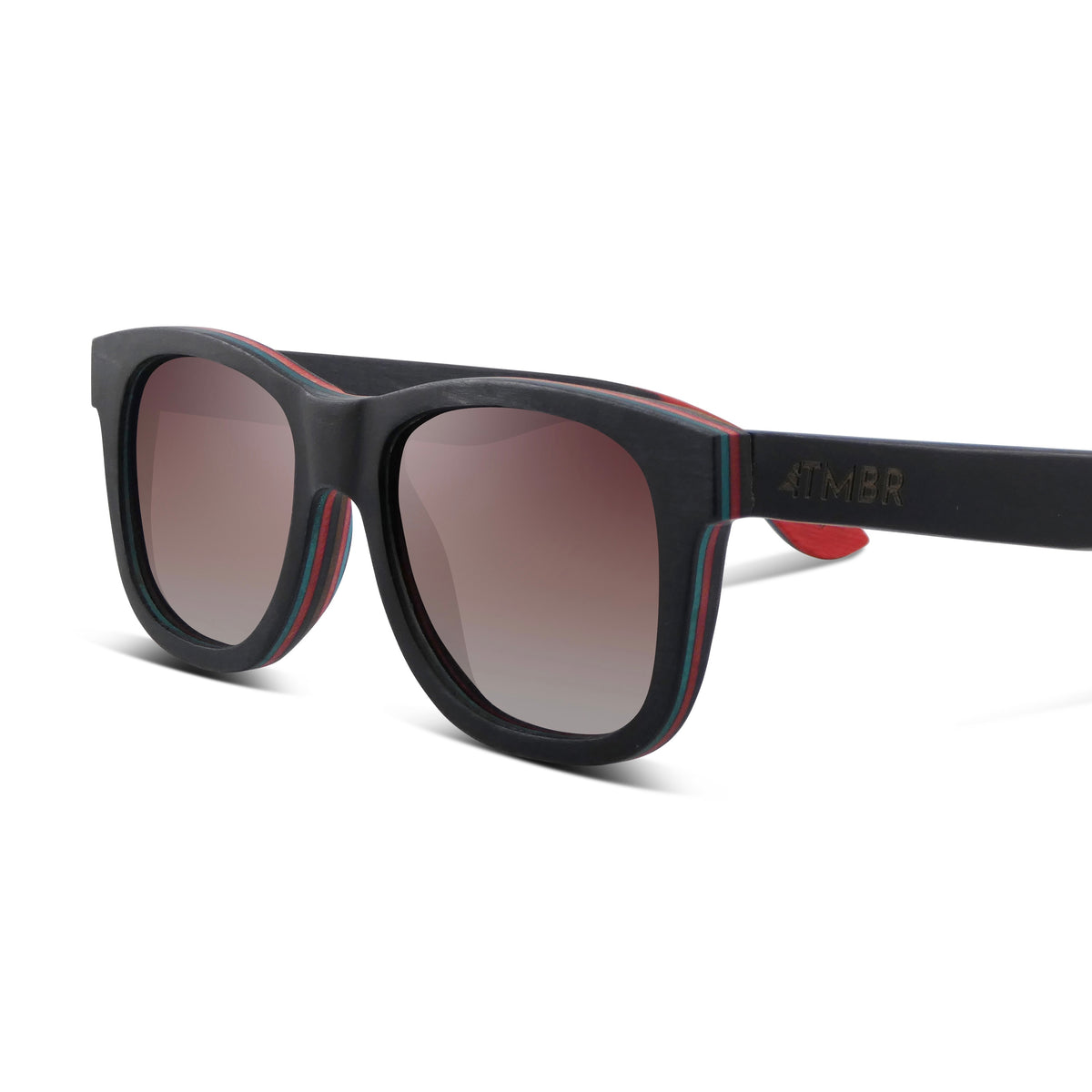 Traveler | Black w/ Rose | Wooden Sunglasses