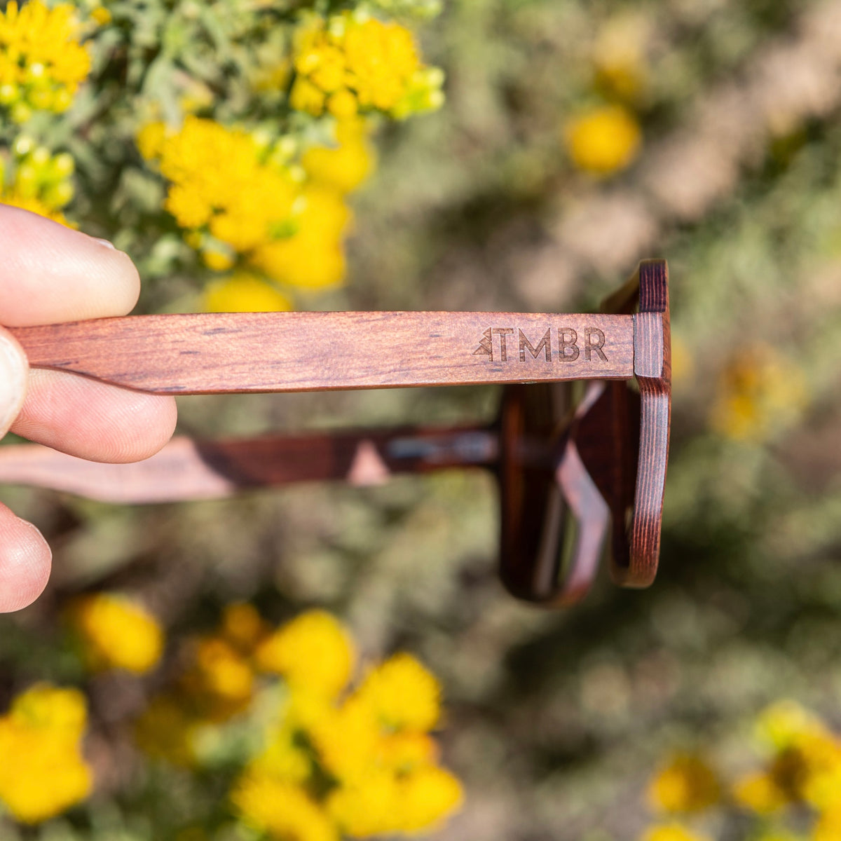 The Jerry | Amber | Wooden Sunglasses