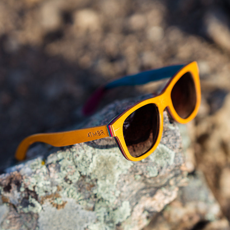 Traveler | Golden | Wooden Sunglasses