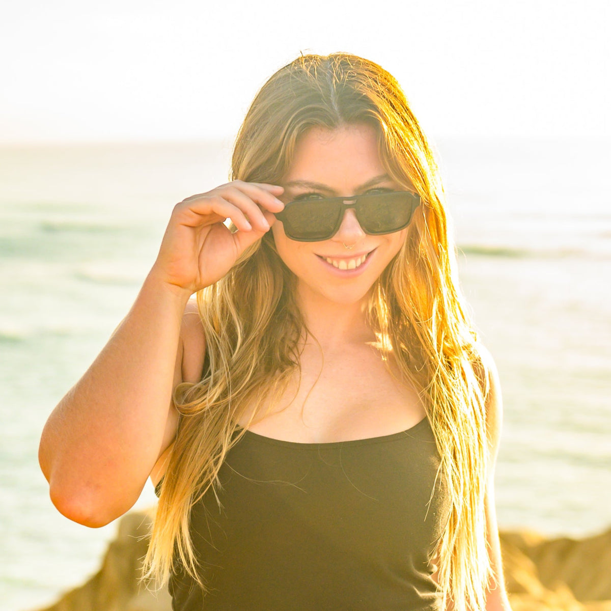 Jerry | Vintage Black | Wooden Sunglasses
