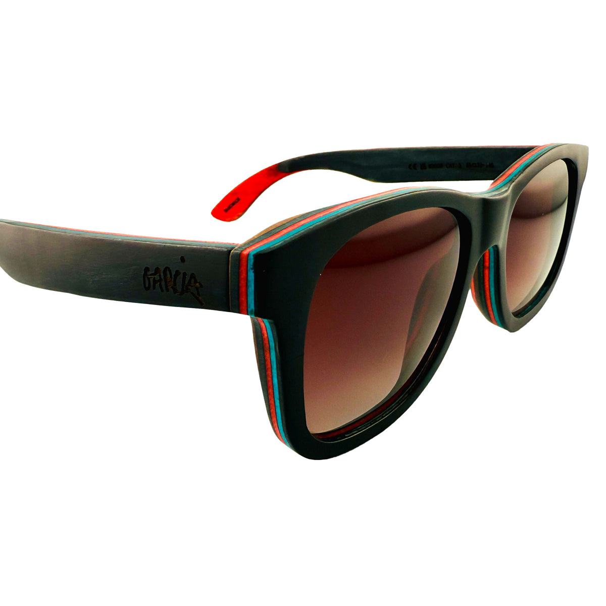 Garcia x GRC x TMBR | Traveler | Black w/ Rose Lenses | Wooden Sunglasses